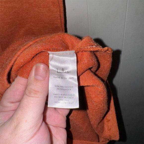 Lulus Women's Orange Mock Neck Long Sleeve Sweater Dress L - Picture 5 of 7